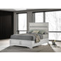 Annie White Upholstered Full Panel Bed