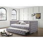 Cross Creek Grey Upholstered Twin Daybed with Trundle