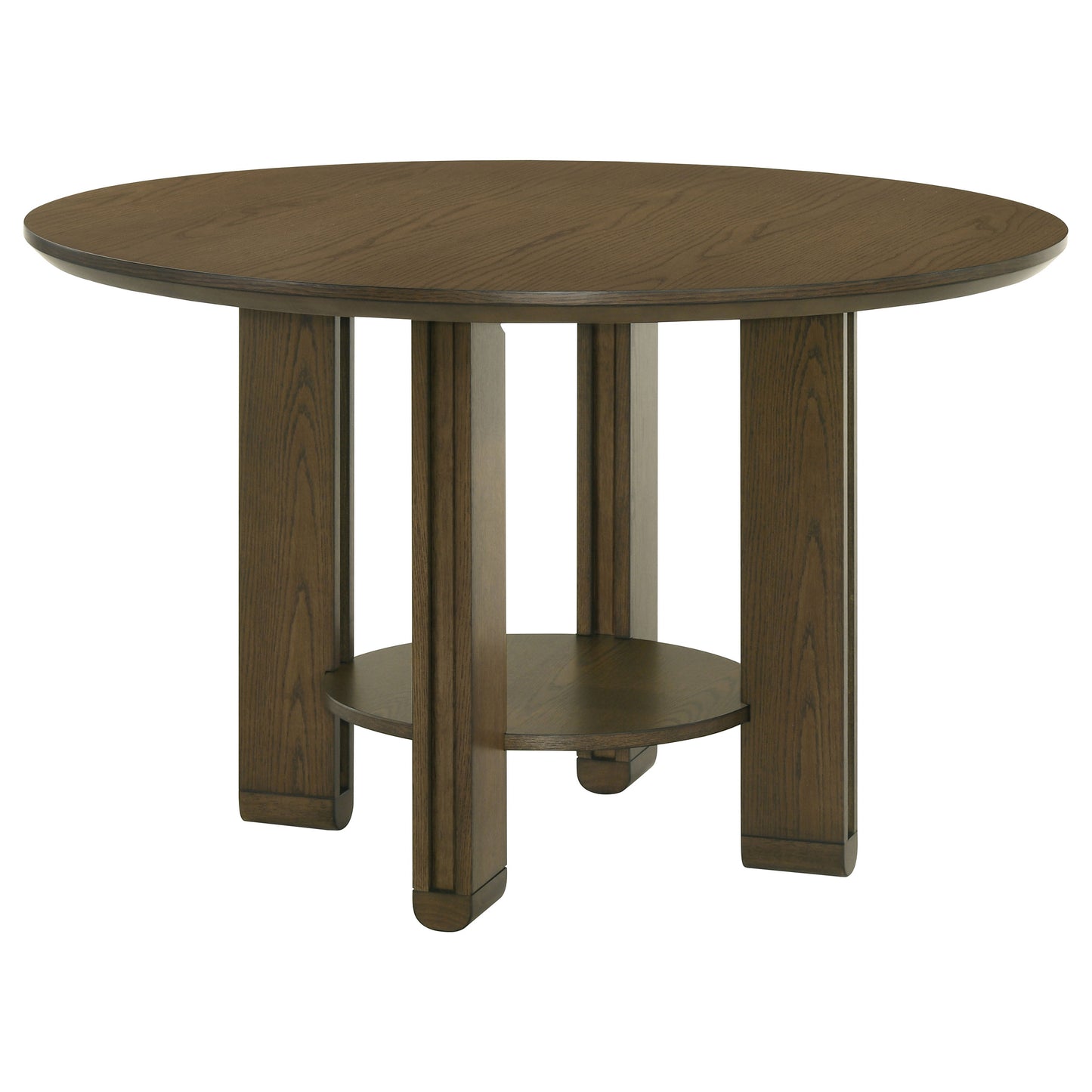 Crispin Brown 5-Piece Round Wood Dining Table Set - Durable & Stylish