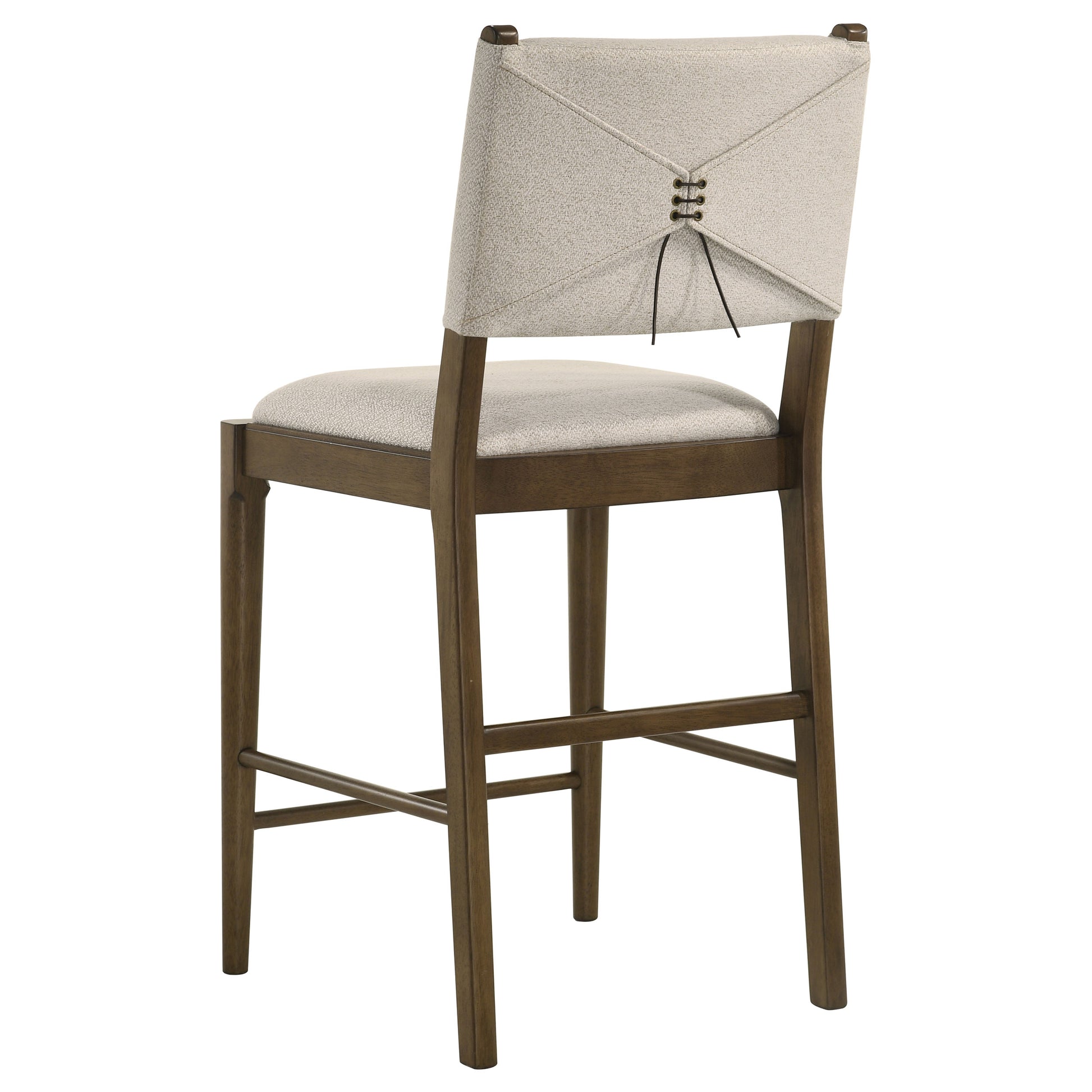 Round Brown Dining Room Set with Open Shelf Storage