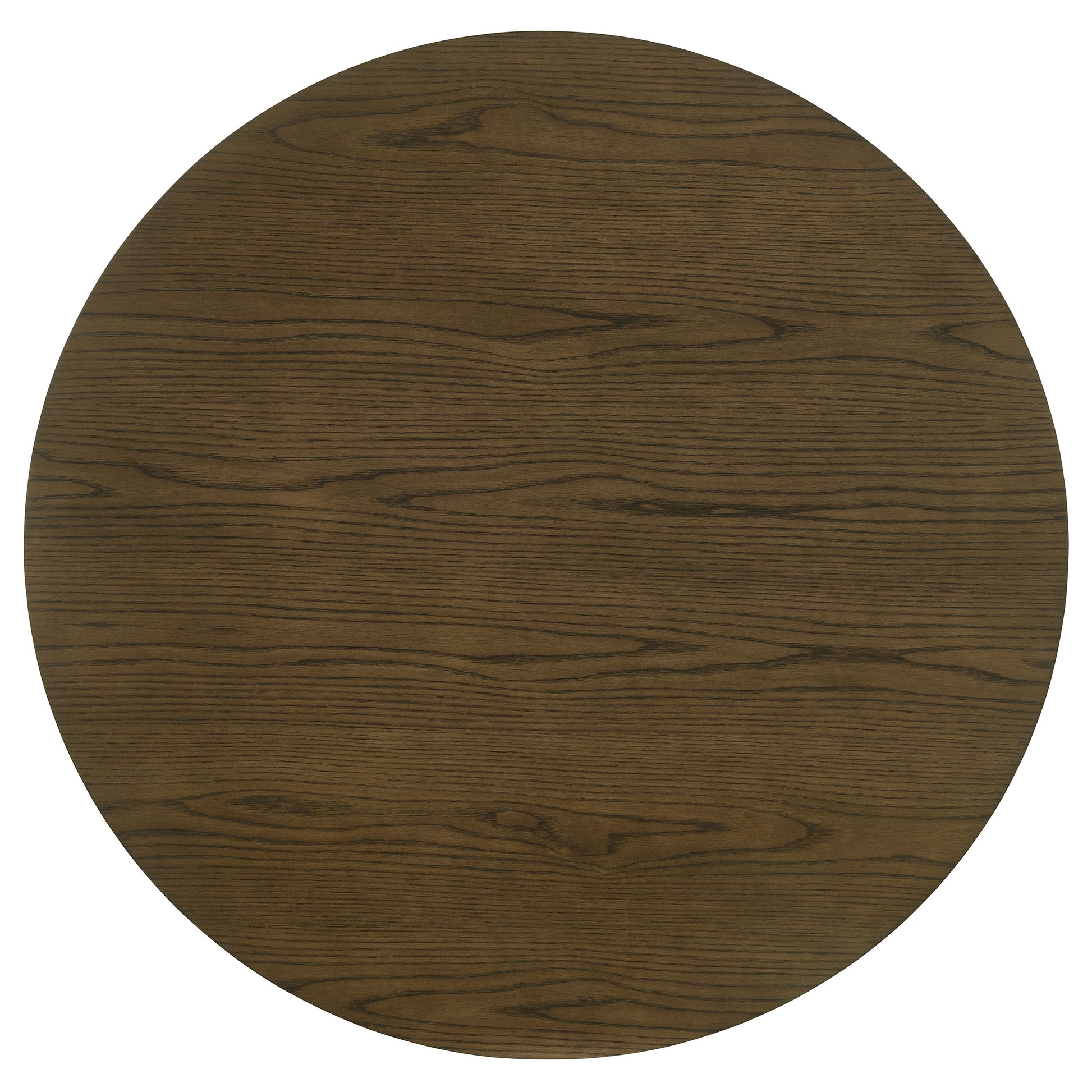 Round Brown Dining Room Set with Open Shelf Storage