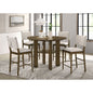 Crispin Brown 5-piece Round Counter Height Dining Room Set