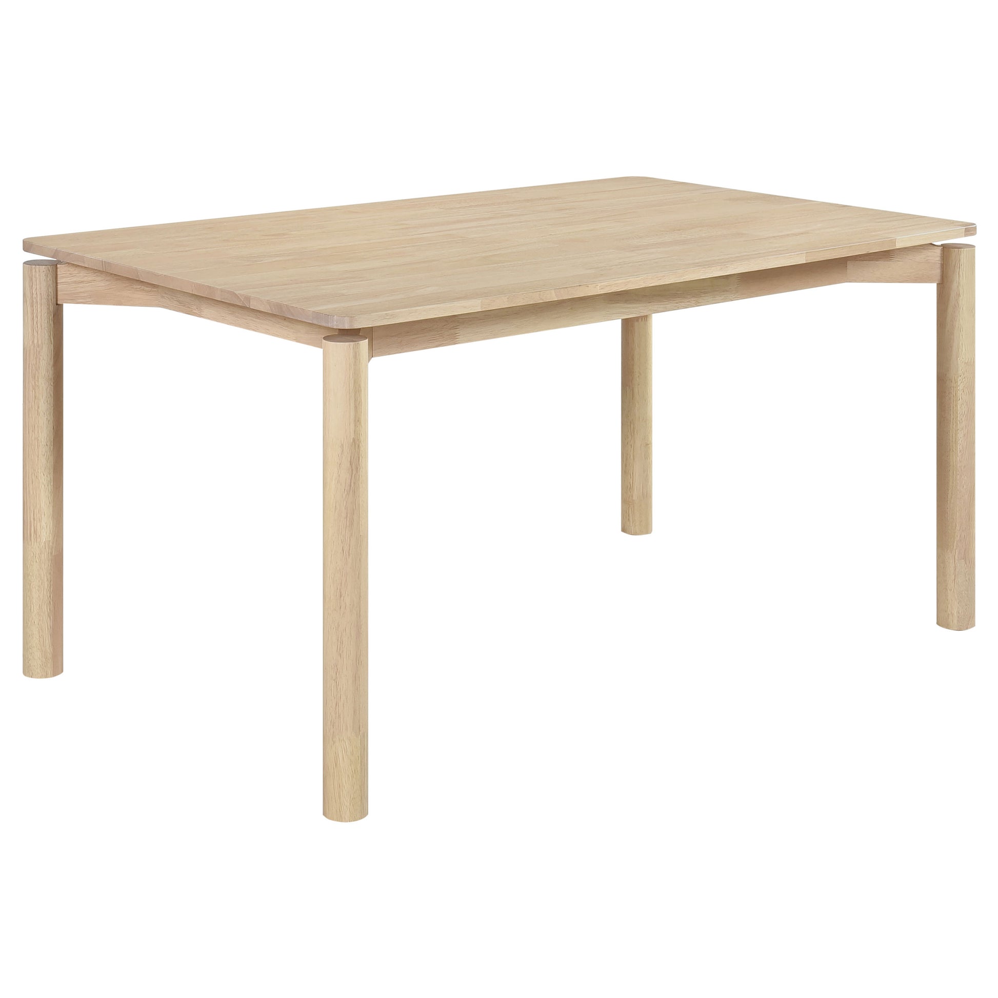 Light Brown Rectangular Dining Table with 6 Chairs