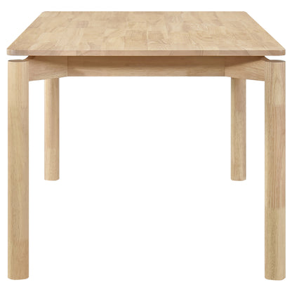 Light Brown Rectangular Dining Table with 6 Chairs
