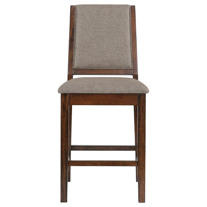 Industrial Oak Counter Height Dining Set with Storage Shelf