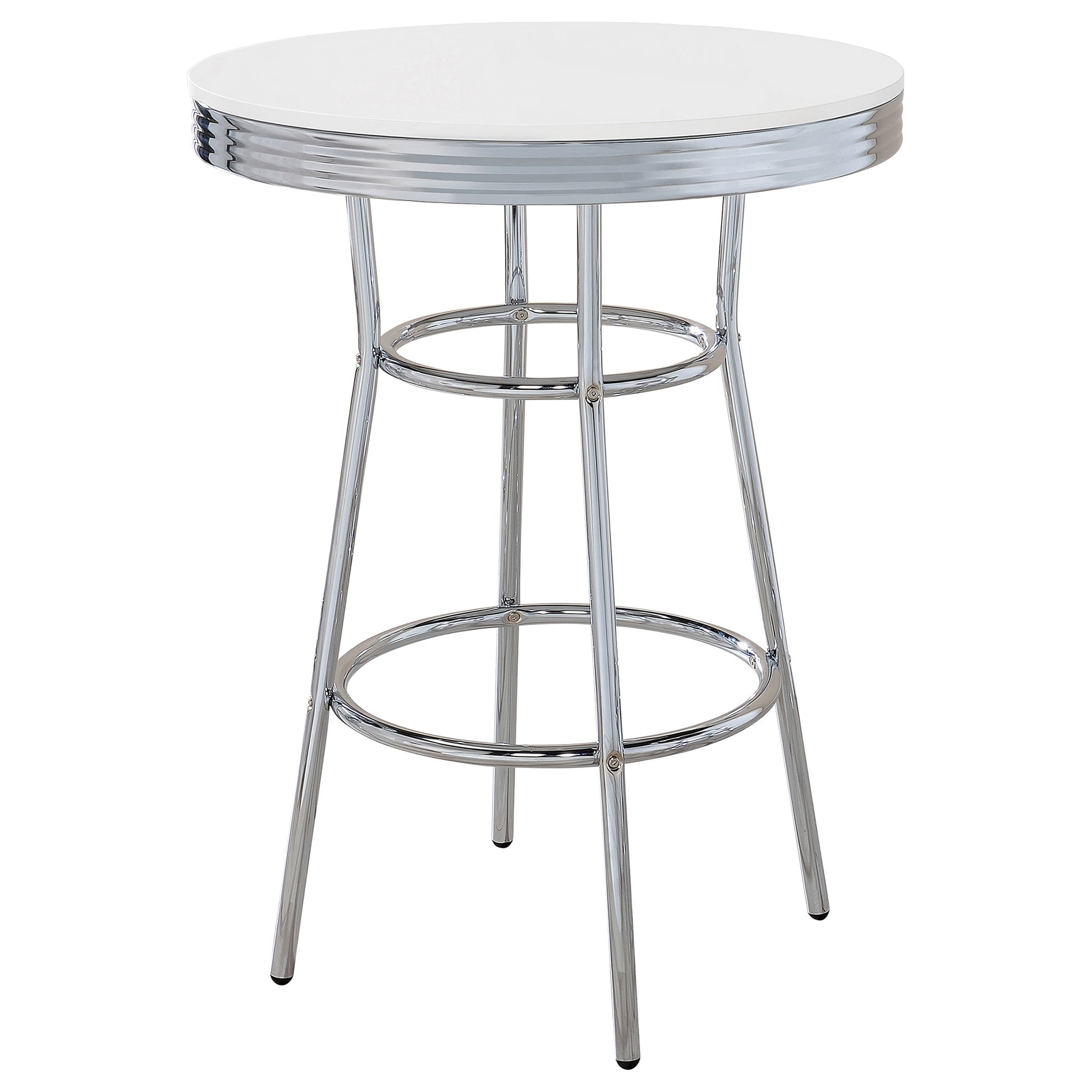 White 3-Piece Dining Set - Bistro Table & Stools