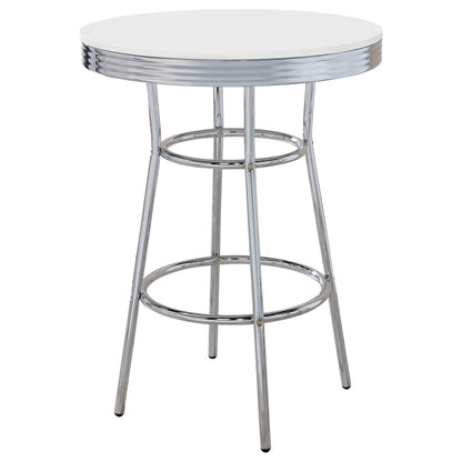 White 3-Piece Dining Set - Bistro Table & Stools
