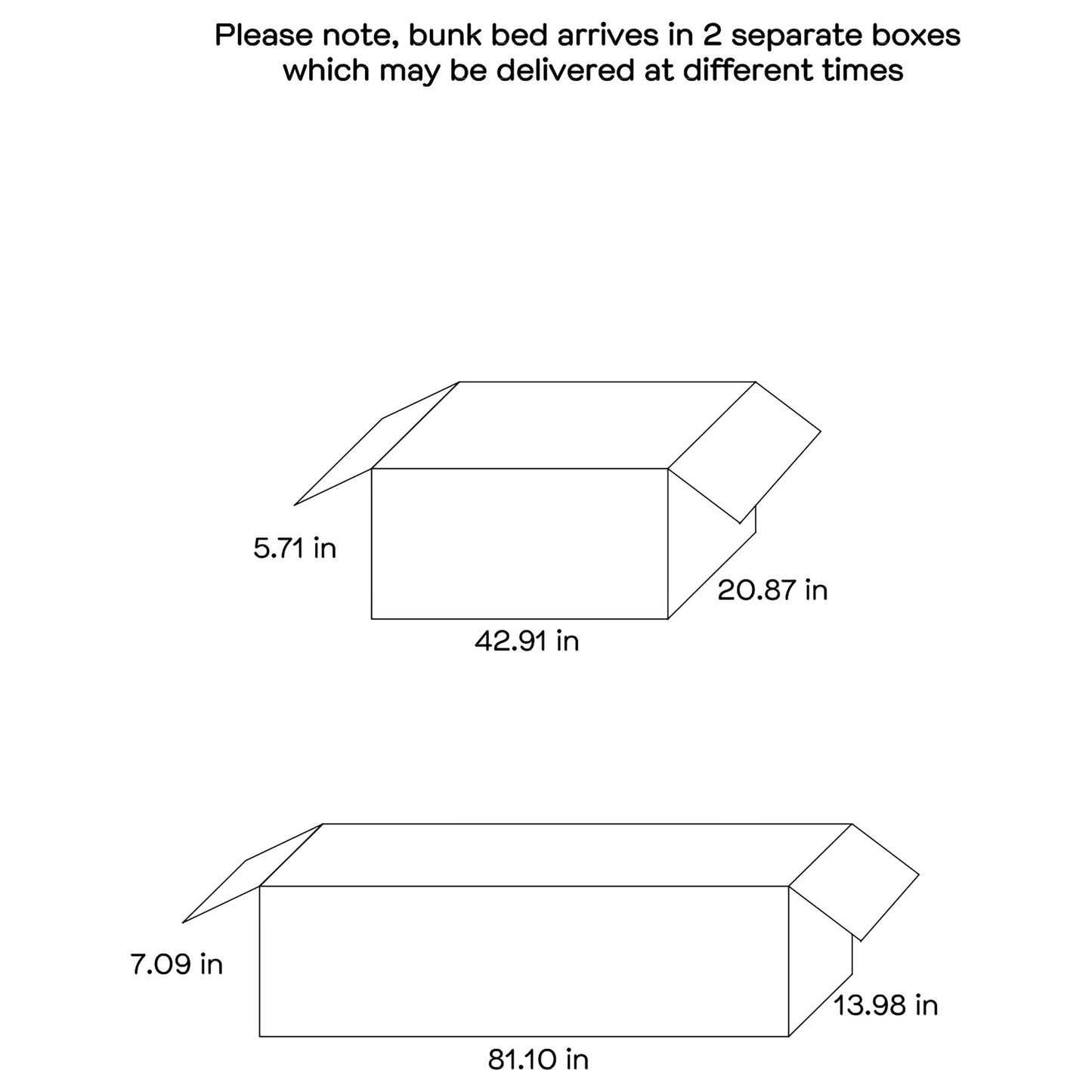 Twin Over Twin Bunk Bed - Taupe Wood Frame for Bedroom