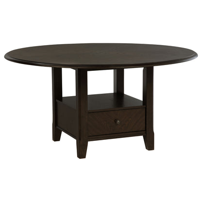 Fulton Dark Cocoa 5-piece Round Dining Table Set - Durable & Stylish