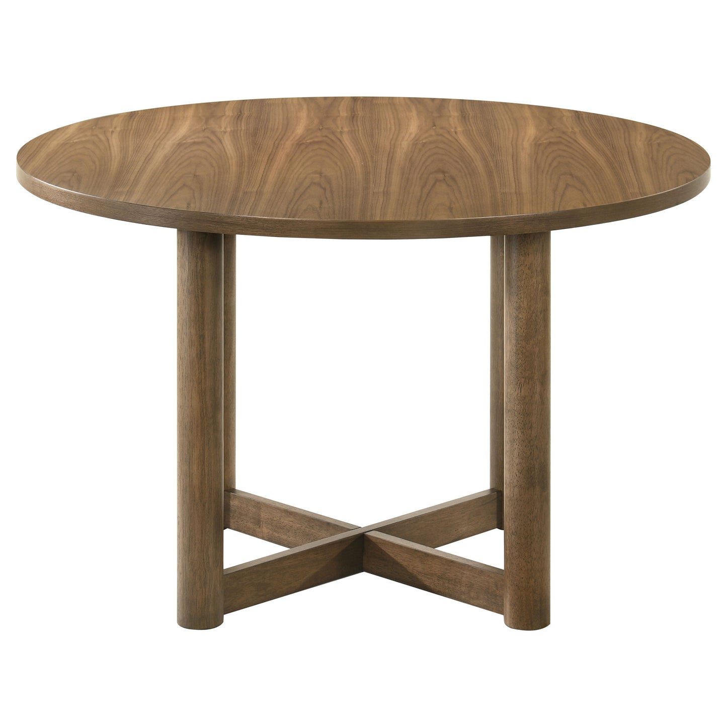 Walnut Round Dining Set for Modern Dining Room
