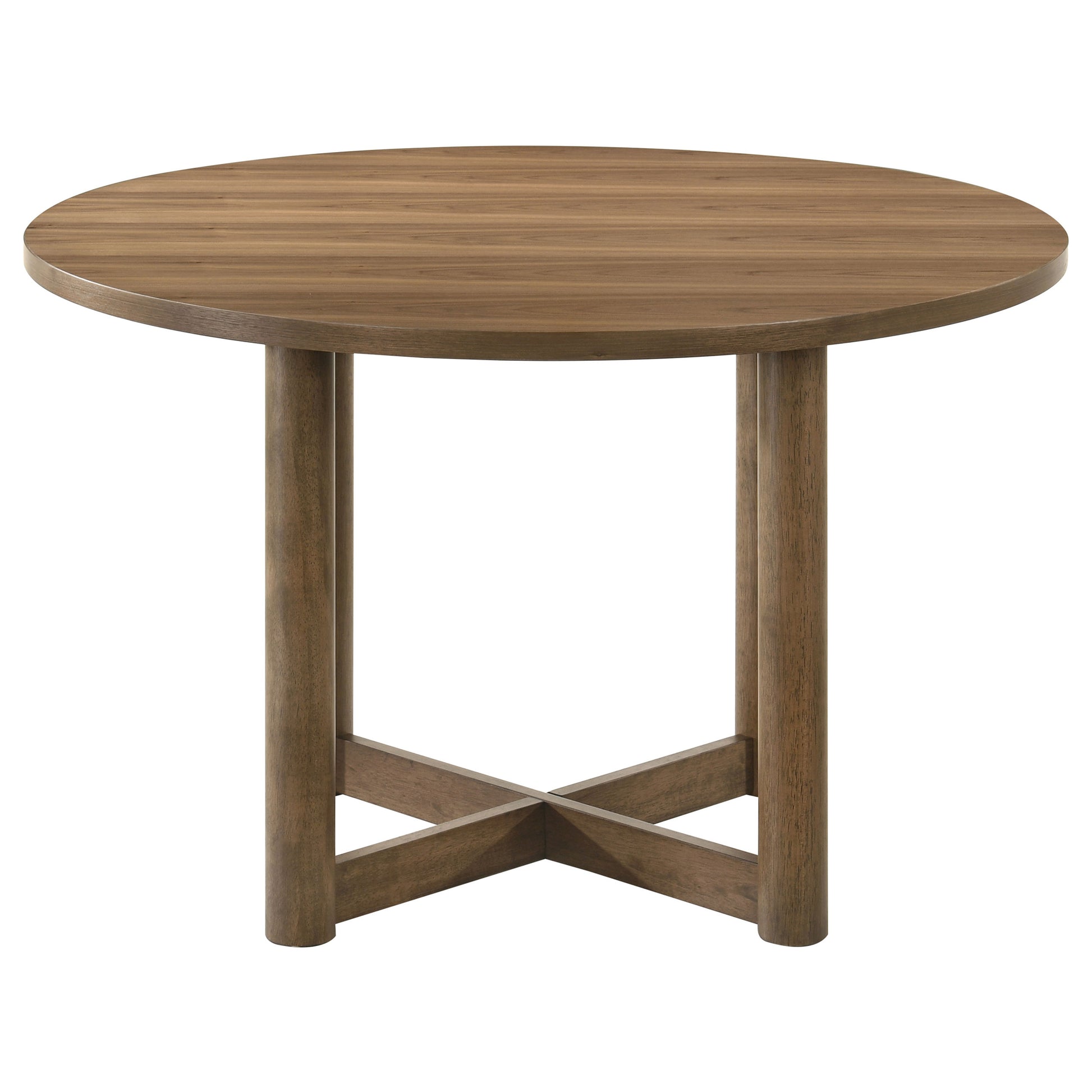 Walnut Round Dining Set for Modern Dining Room