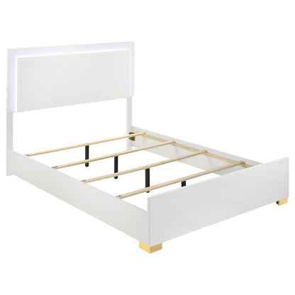 King Size White Wood Bed Frame for Bedrooms