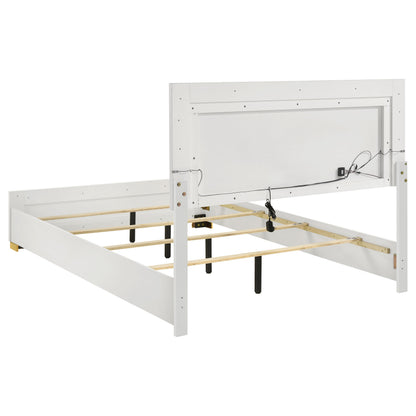 King Size White Wood Bed Frame for Bedrooms