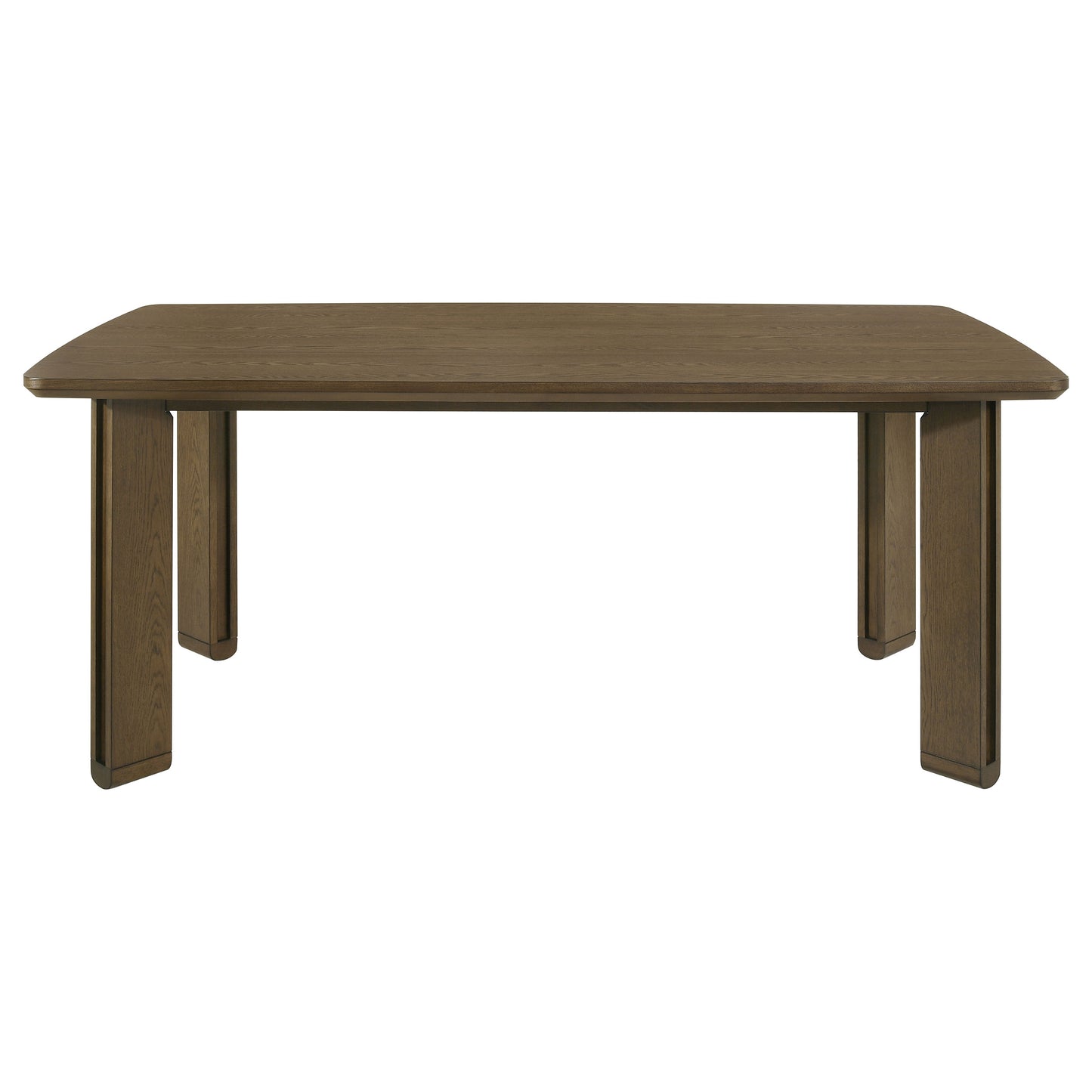 Brown Rubberwood Dining Room Set with Storage and Chairs