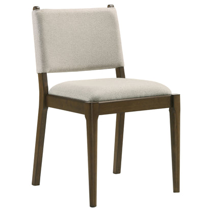 Brown Rubberwood Dining Room Set with Storage and Chairs