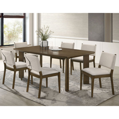 Crispin Brown 7-piece Rectangular Wood Dining Room Table Set