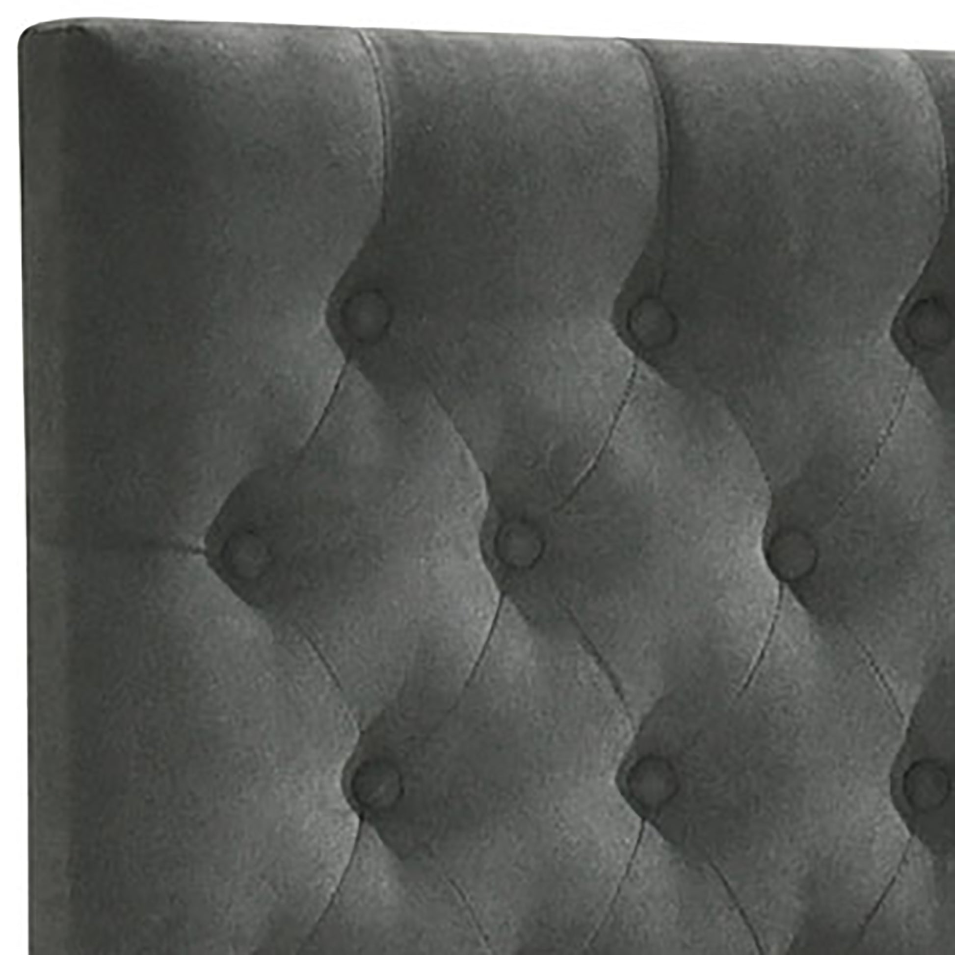 Queen Grey Upholstered Storage Bed Frame with Drawers