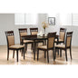 Oval Extendable Dining Set in Cappuccino Wood for Dining Room