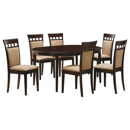 Oval Extendable Dining Set in Cappuccino Wood for Dining Room