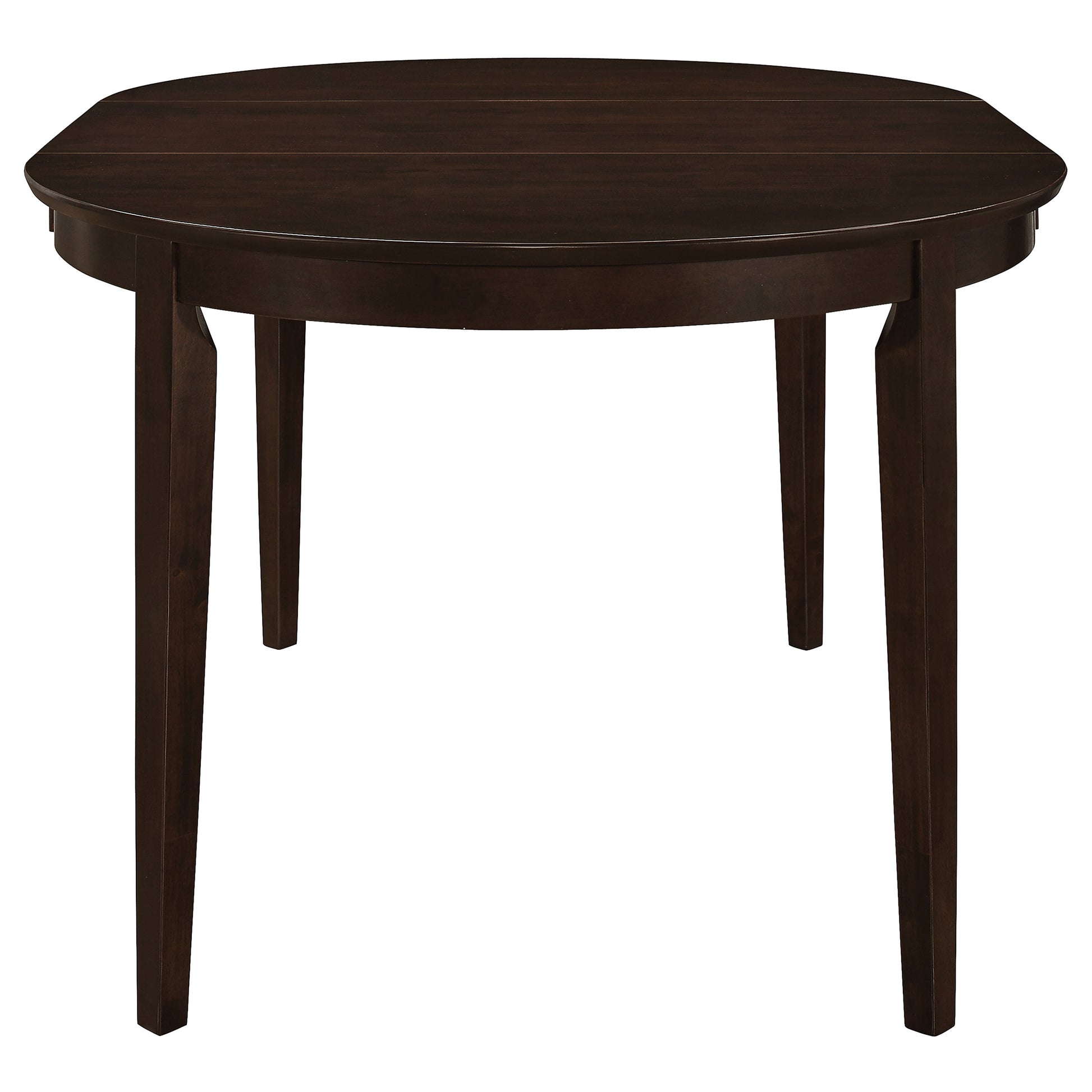 Oval Extendable Dining Set in Cappuccino Wood for Dining Room