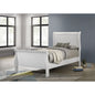 McKee White Twin Sleigh Panel Bed