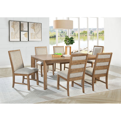 Natural Brown 7-piece Rectangular Dining Set