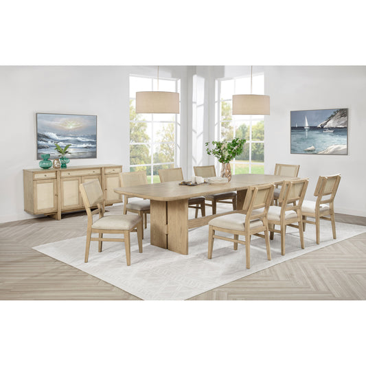 Kimpton Beige Oak 10-piece Wood Dining Set with Sideboard