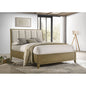 Menlo Natural Pine Upholstered Queen Panel Bed