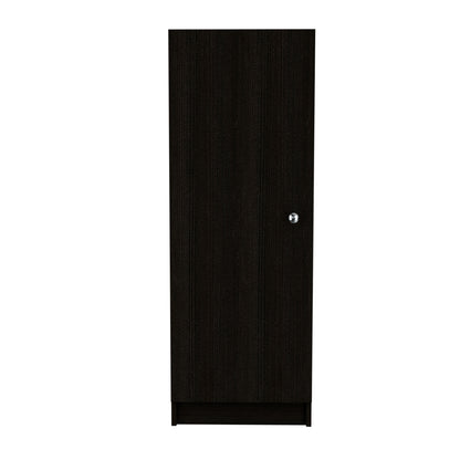 Black Kitchen Storage Cabinet - 3-4 Shelf Freestanding Cabinet for Living Room