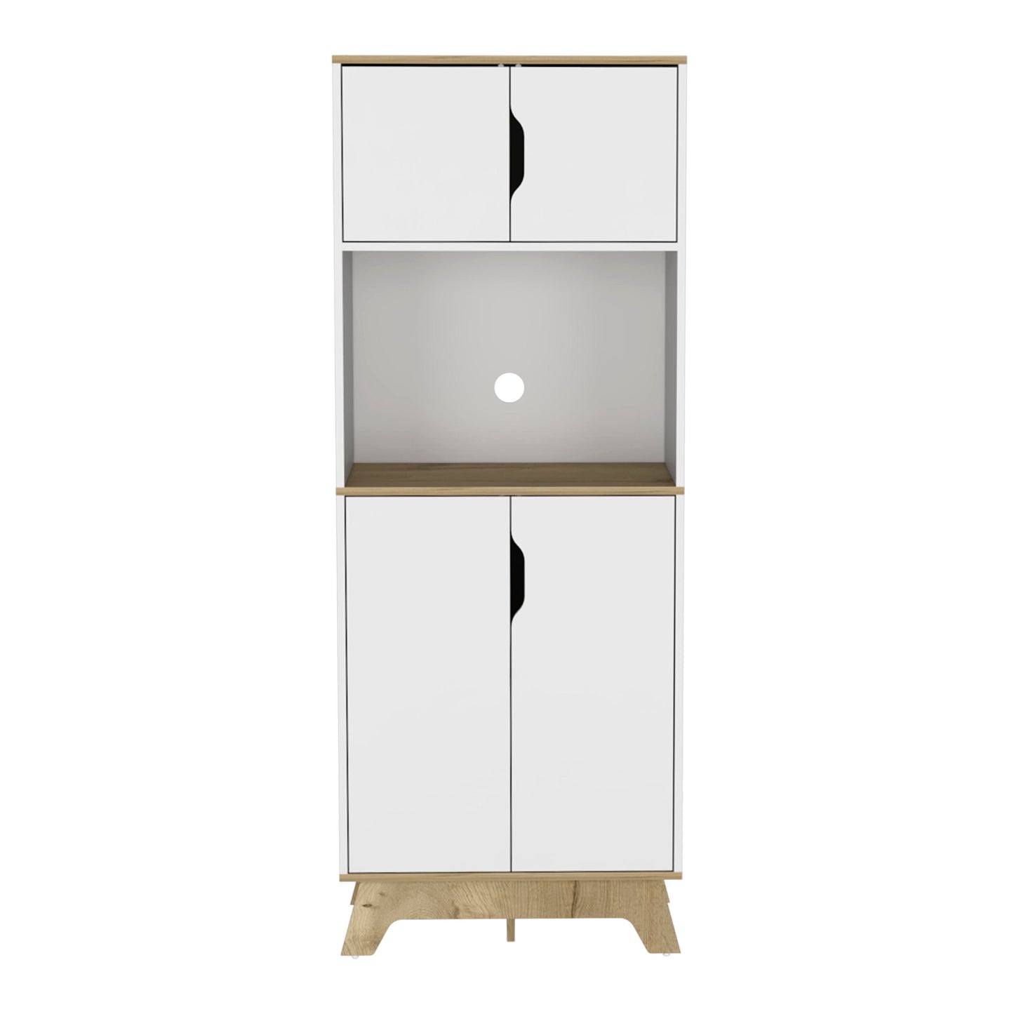Multicolor Kitchen Cabinet with Shelves - 25.6"W x 15.8"D x 67.2"H