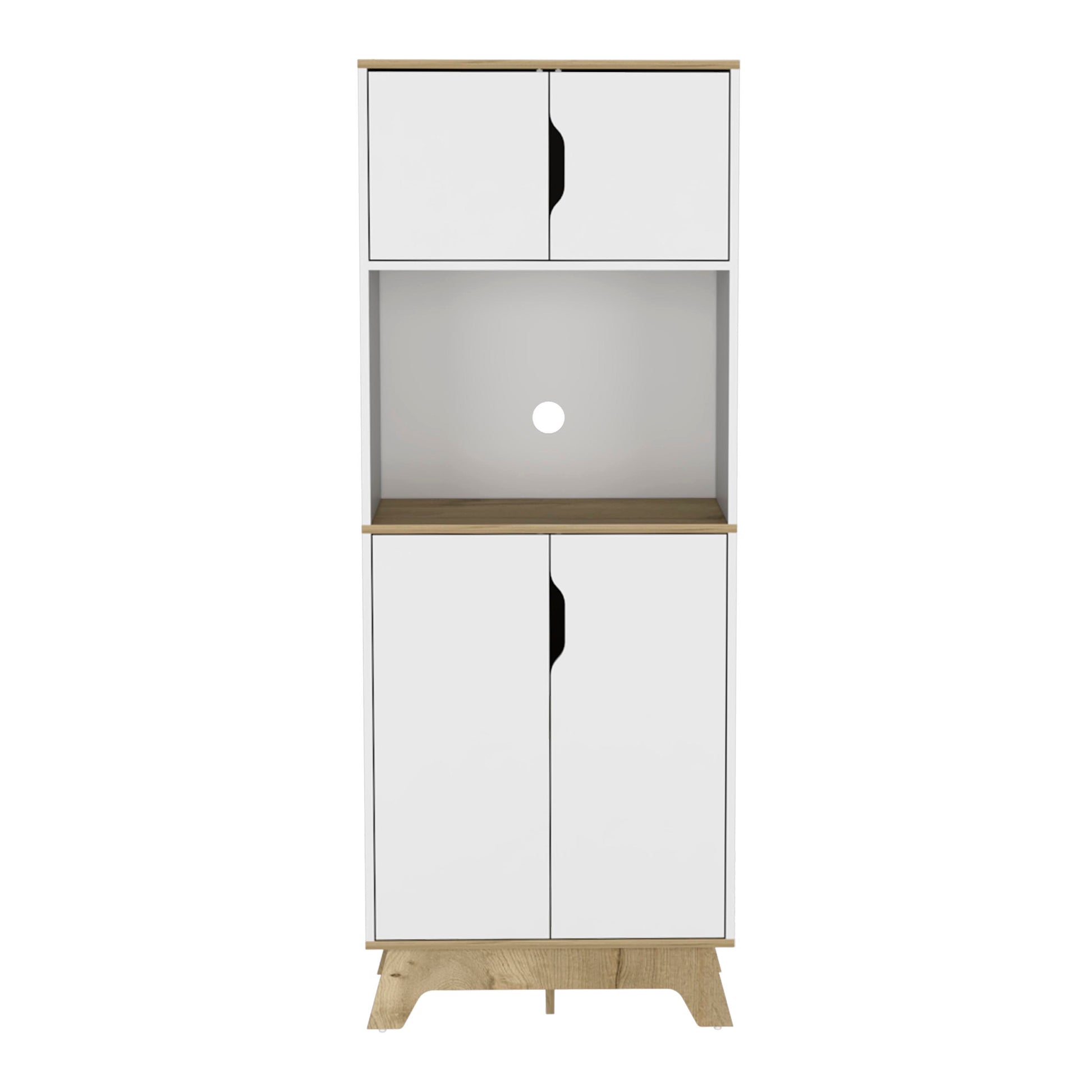 Multicolor Kitchen Cabinet with Shelves - 25.6"W x 15.8"D x 67.2"H