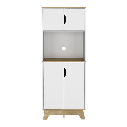 Multicolor Kitchen Cabinet with Shelves - 25.6"W x 15.8"D x 67.2"H