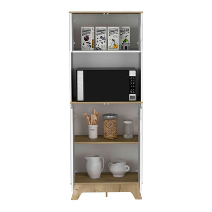 Multicolor Kitchen Cabinet with Shelves - 25.6"W x 15.8"D x 67.2"H