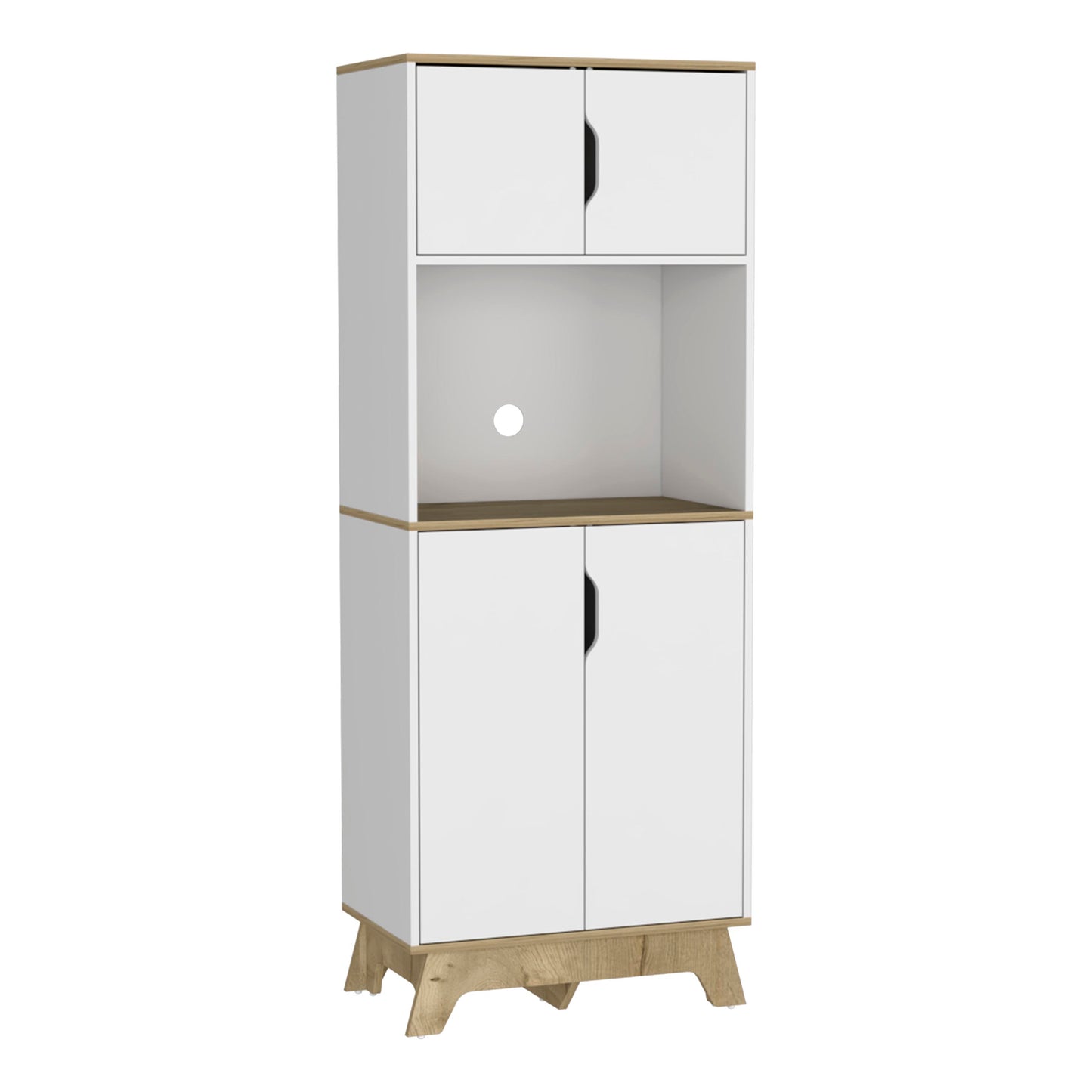 Multicolor Kitchen Cabinet with Shelves - 25.6"W x 15.8"D x 67.2"H