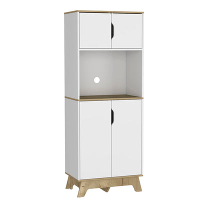 Multicolor Kitchen Cabinet with Shelves - 25.6"W x 15.8"D x 67.2"H