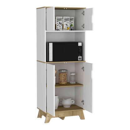 Multicolor Kitchen Cabinet with Shelves - 25.6"W x 15.8"D x 67.2"H