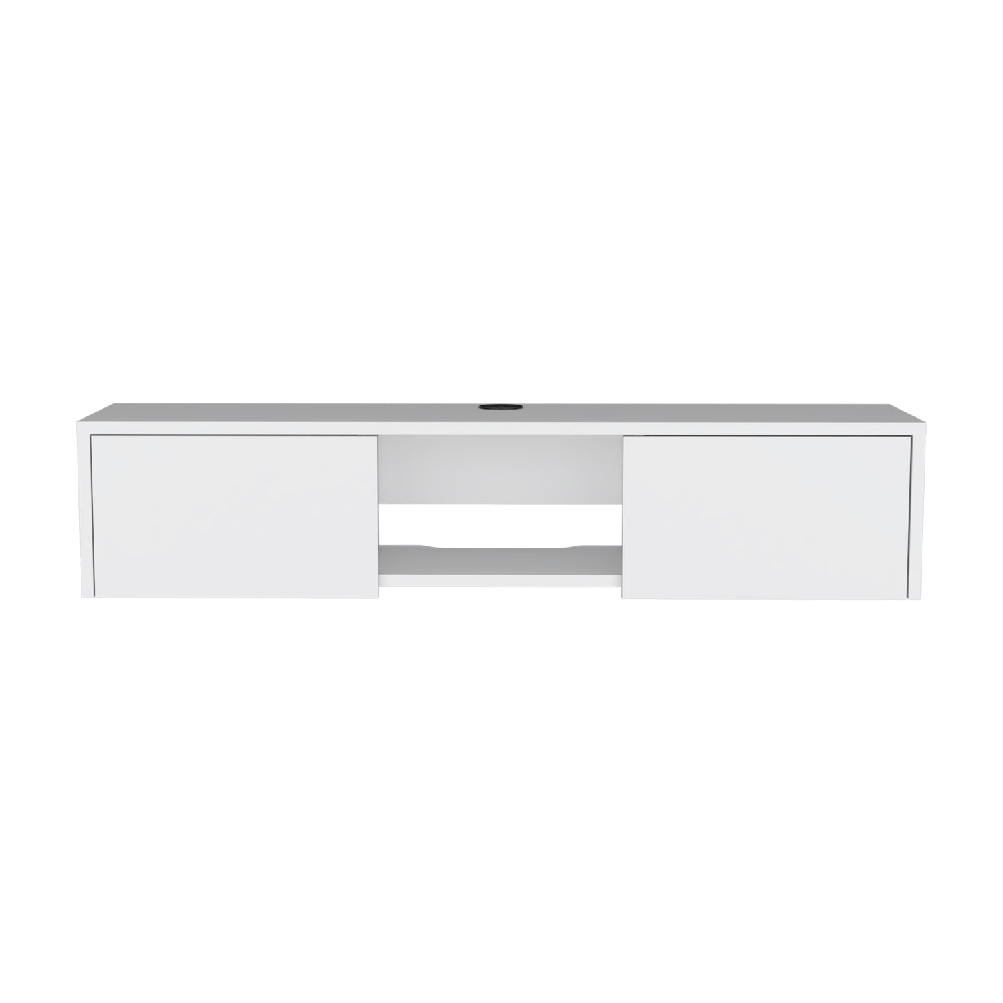 White Engineered Wood TV Stand - 50-59 Inch TV for Living Room