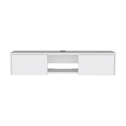 White Engineered Wood TV Stand - 50-59 Inch TV for Living Room