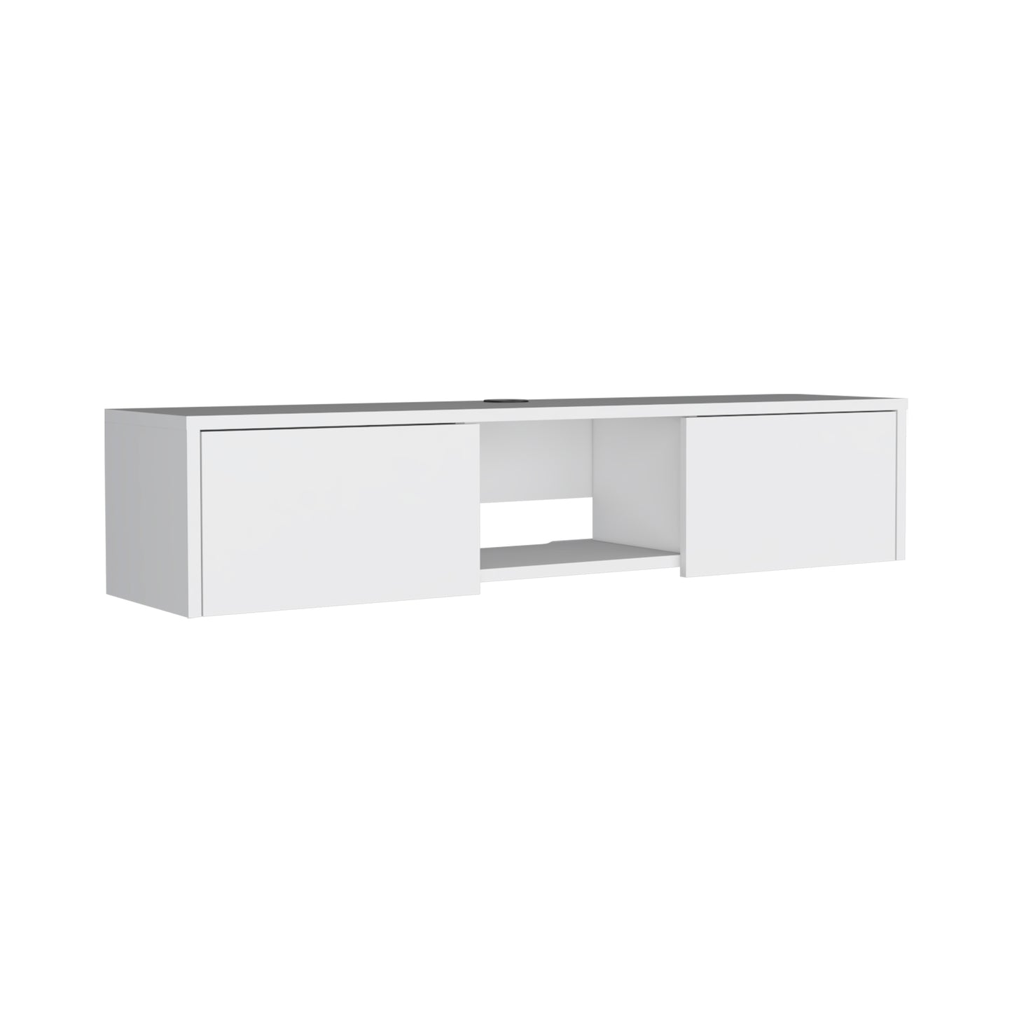 White Engineered Wood TV Stand - 50-59 Inch TV for Living Room