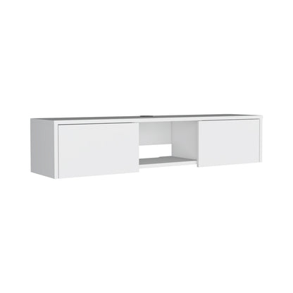White Engineered Wood TV Stand - 50-59 Inch TV for Living Room