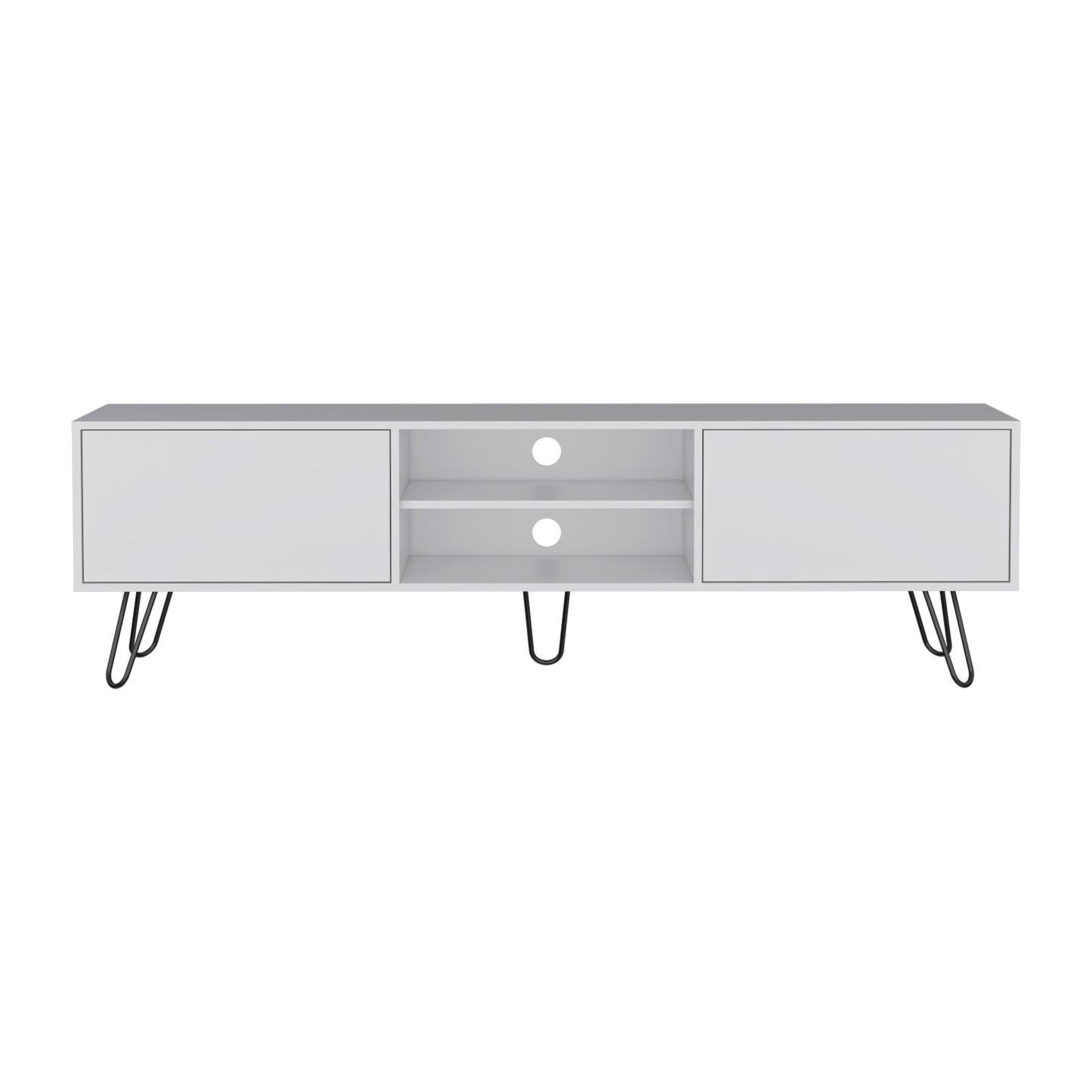 Vassel TV Stand - White, 55" Storage Unit