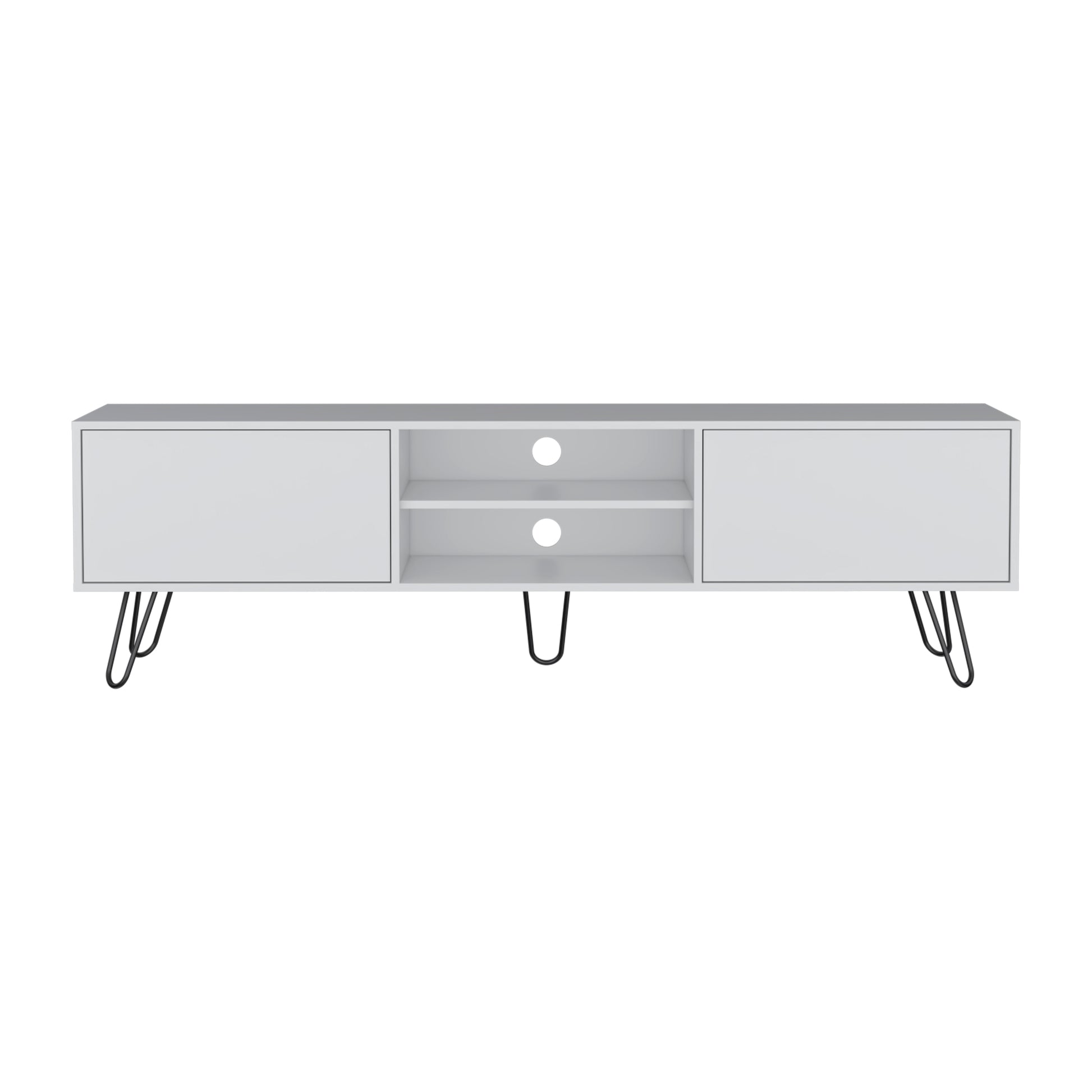 Vassel TV Stand - White, 55" Storage Unit