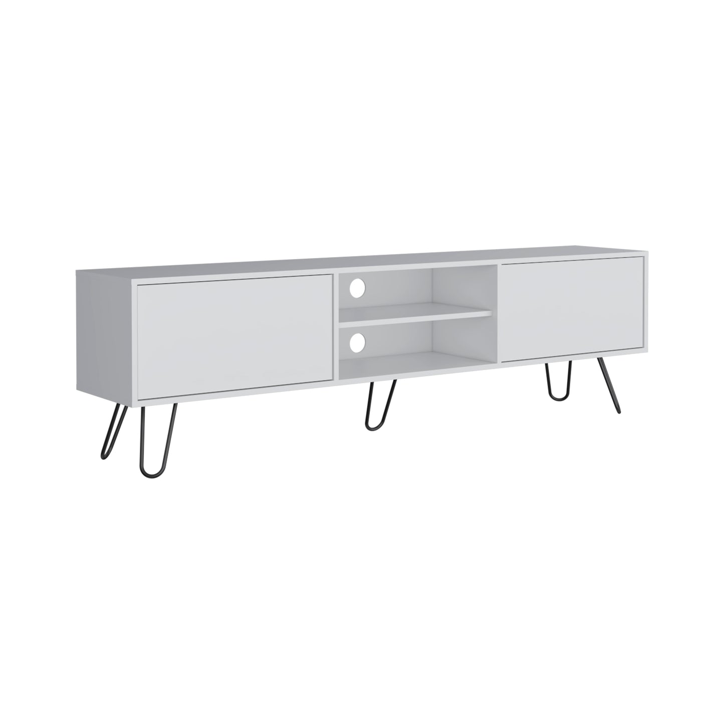 Vassel TV Stand - White, 55" Storage Unit