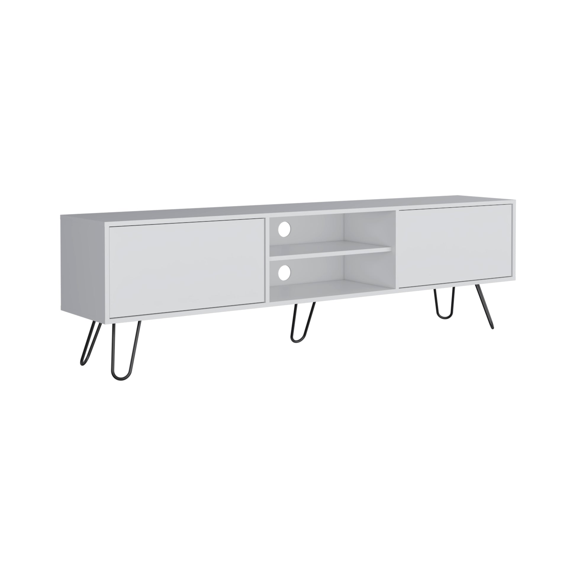 Vassel TV Stand - White, 55" Storage Unit