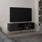 Vulcan 63" Wide Tv Stand with One Cabinet, Three Open Shelves, Cable Management, Living Room, Tv Room Black Wengue
