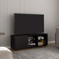 Adel 51" Wide Tv Stand with One Door Cabinet , Four Open Shelves, Cable Management, Living Room, Tv Room