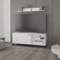 Bryce Tv Stand Two Doors, Open Shelves andSpacious Top Surface, Modern Entertainment Unit