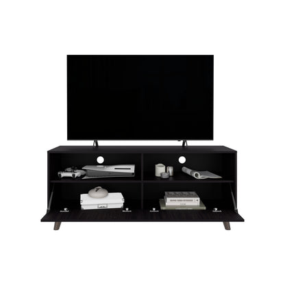 Black Modern TV Stand - Storage & Entertainment Center