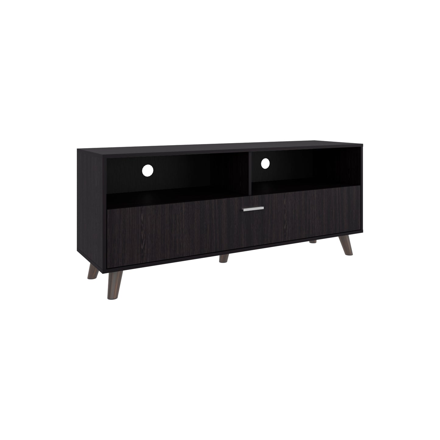 Black Modern TV Stand - Storage & Entertainment Center