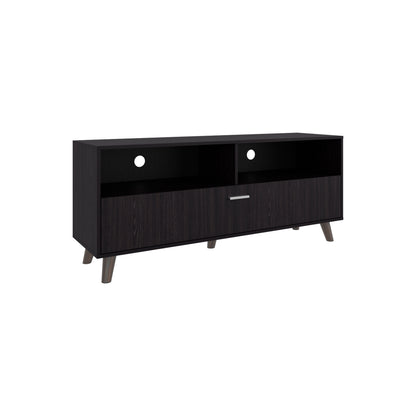 Black Modern TV Stand - Storage & Entertainment Center